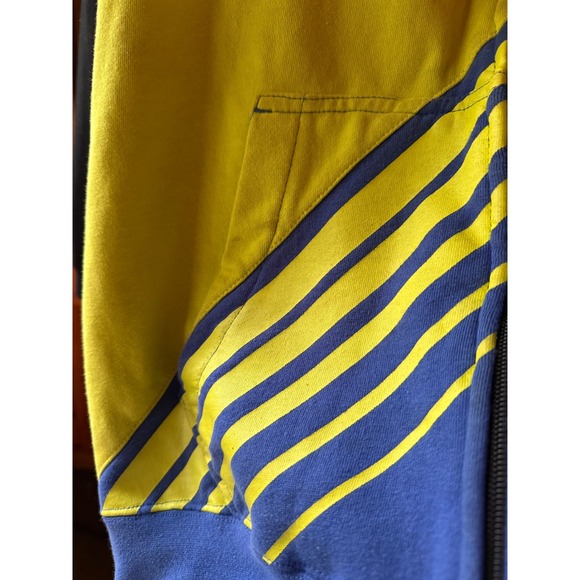 Shift Men's Full Zip Hoodie Black Yellow Blue Graphic Hooded Sweatshirt Size XL - Picture 4 of 5